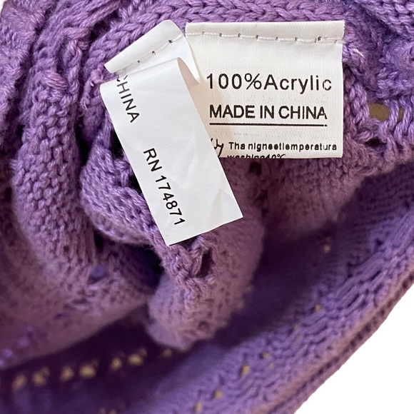 70/21 Pointelle Knit Crochet‎ Square-Neck Sweater Top NWT - Picture 12 of 13